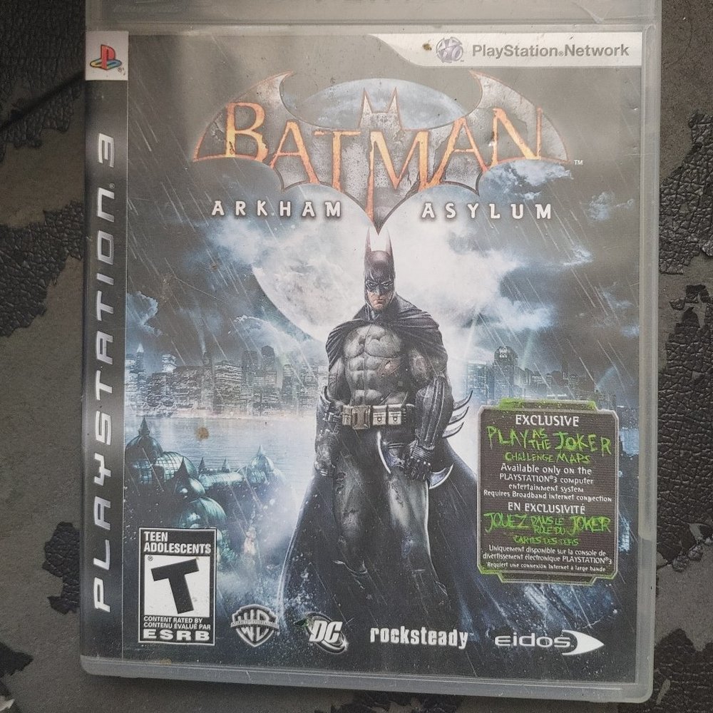 Batman: Arkham Asylum - PS3 Good Condition, including French, English manual